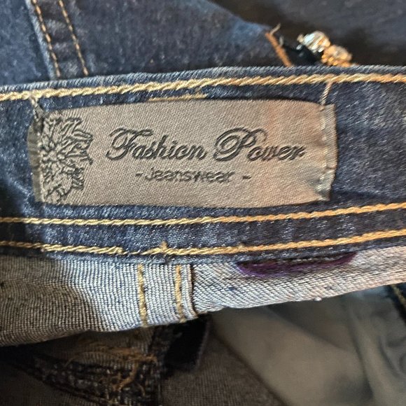 Fashion Power Jeanswear Bling Ladies Jeans~XL - Picture 10 of 10